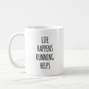 Taza De Café La vida pasa corriendo ayuda a correr divertidos c