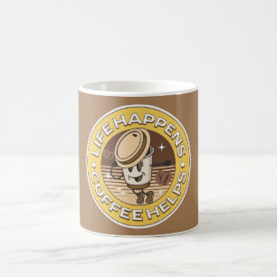 Taza De Café La vida pasa cuando el café ayuda