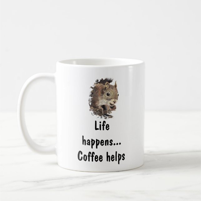 Taza De Café La vida pasa, el café ayuda a citar Inspirador (Izquierda)