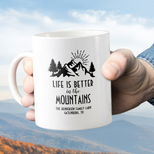 Taza De Café La Vida Personalizada es Mejor en las Montañas Hog