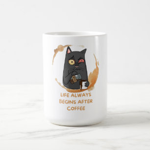 Taza De Café la vida siempre comienza después del café