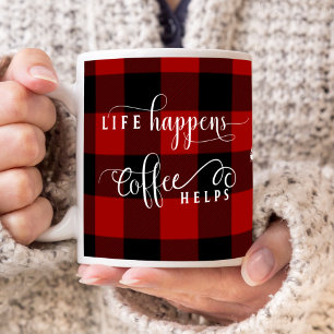 Taza De Café La Vida Sucede El Café Ayuda, Cuadros, Monograma C