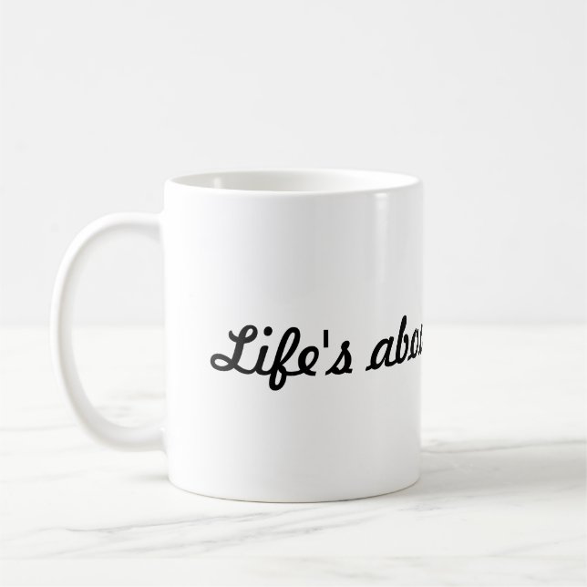 Taza De Café "La vida trata de las estrellas de cine" Letra Whi (Izquierda)