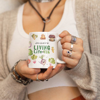 Taza De Café La vida vegana personalizada en el regalo de Vega