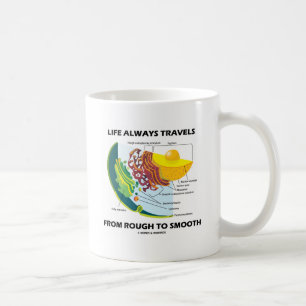 Taza De Café La vida viaja siempre de áspero a liso