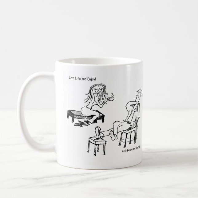 Taza De Café ¡La vida viva y goza! (Izquierda)