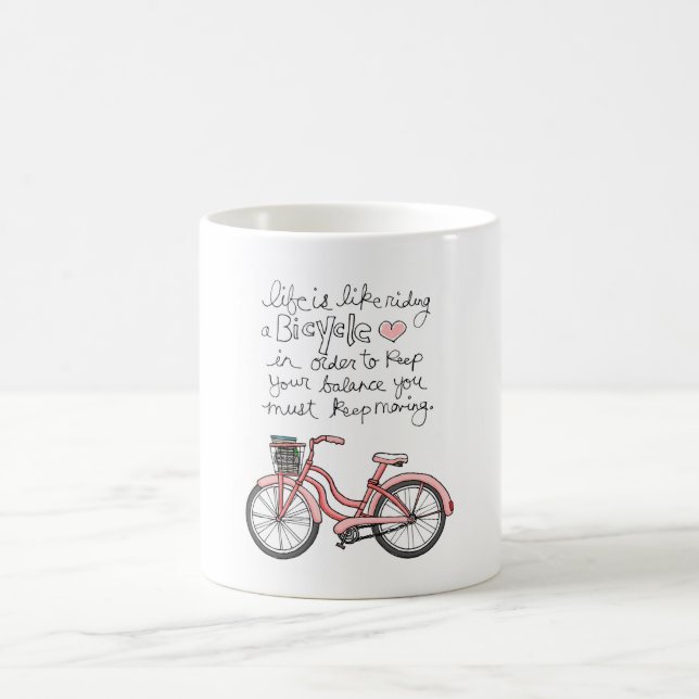 Taza De Café la vida vol25 es como montar una bicicleta (Centro)
