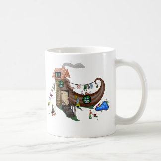 Taza De Café La Vieja En El Zapato