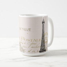 Taza De Café La Vieja Torre Eiffel de París personalizada