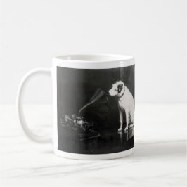 Taza De Café La voz de su amo en blanco y negro