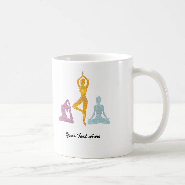 Taza De Café La yoga presenta (el personalizable) (Derecha)