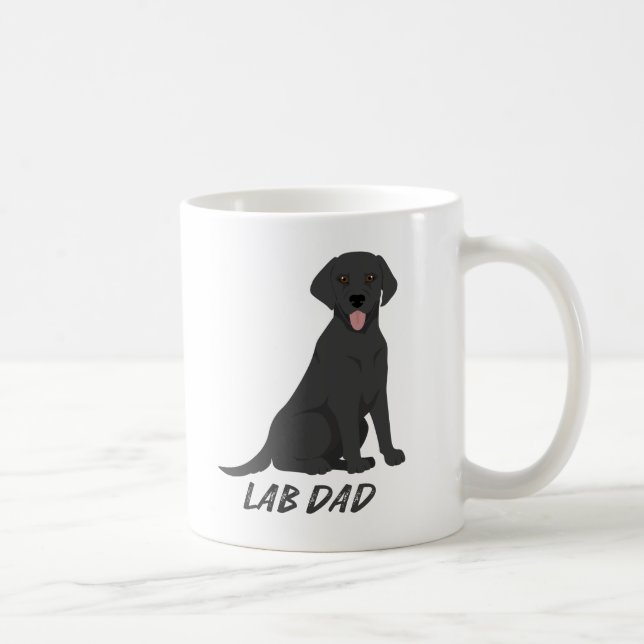 Taza De Café Lab Dad - Orgulloso dueño de perro recuperador de  (Derecha)