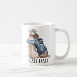 Taza De Café Lab Dad, Orgulloso Labrador Recuperador Perro Dueñ