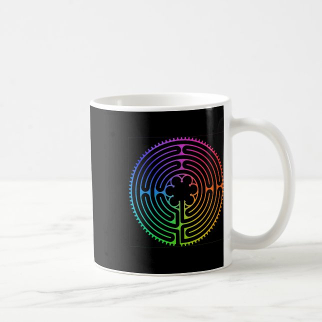 Taza De Café Laberinto Arcoíris Laberinto de Chartres Laberinto (Derecha)