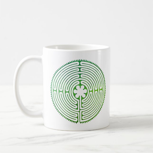 Taza De Café Laberinto de Chartres - Símbolo espiritual Antigüe (Izquierda)