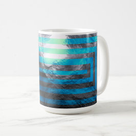 Taza De Café Laberinto eléctrico azul