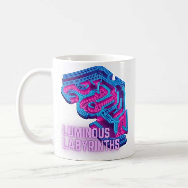 Taza De Café Laberintos luminosos - Perderse en laberintos bril (Izquierda)