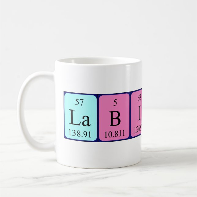 Taza De Café Labinot nombre de tabla periódica mug (Izquierda)