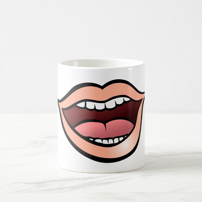 Taza De Café Labios Boca Dientes Lengua Abierta (Subido por el creador)