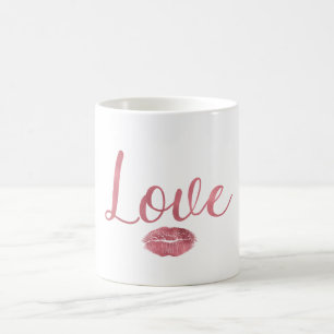 Taza De Café Labios de amor rosados