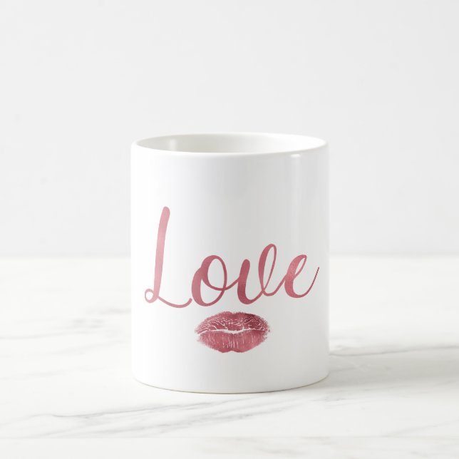 Taza De Café Labios de amor rosados (Centro)