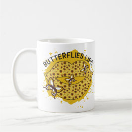 Taza De Café Labios de mariposas