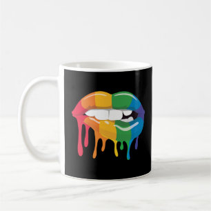 Taza De Café Labios del arcoiris