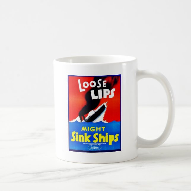 Taza De Café Labios flojos, naves del fregadero de la fuerza (Derecha)