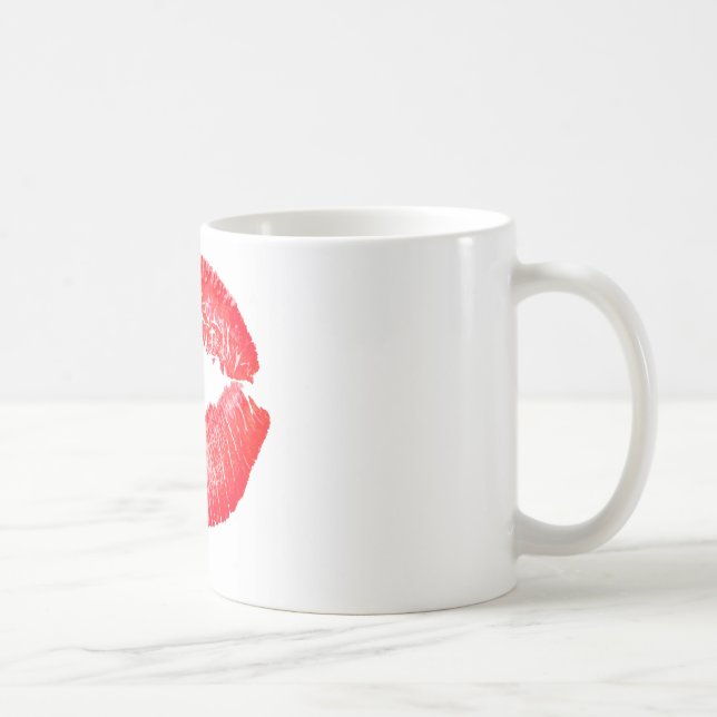 Taza De Café Labios que se besan del rojo (Derecha)