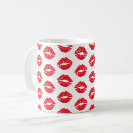 Taza De Café Labios Rojos, Labios Rojos, Beso, Patrón De Labios