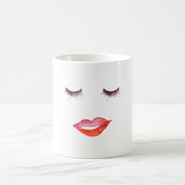 Taza De Café Labios y pestañas (Centro)