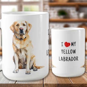 Taza De Café Laboratorio Amarillo - Amo Mi Labrador Amarillo
