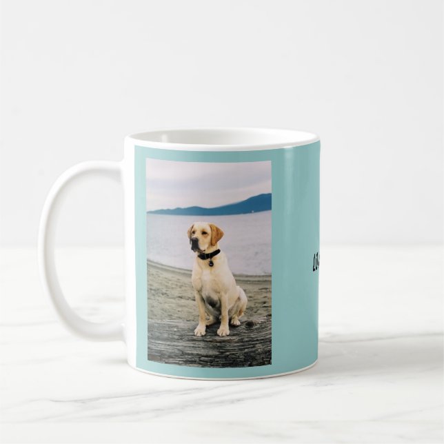 Taza De Café Laboratorio amarillo de la playa (Izquierda)