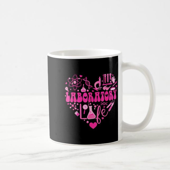 Taza De Café Laboratory Heart Valentine Lab Technologist Scienc (Derecha)