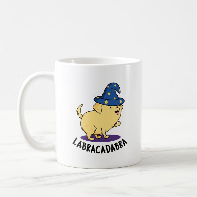 Taza De Café Labra-cadabra Graciosa Labrador Perro Pun (Izquierda)