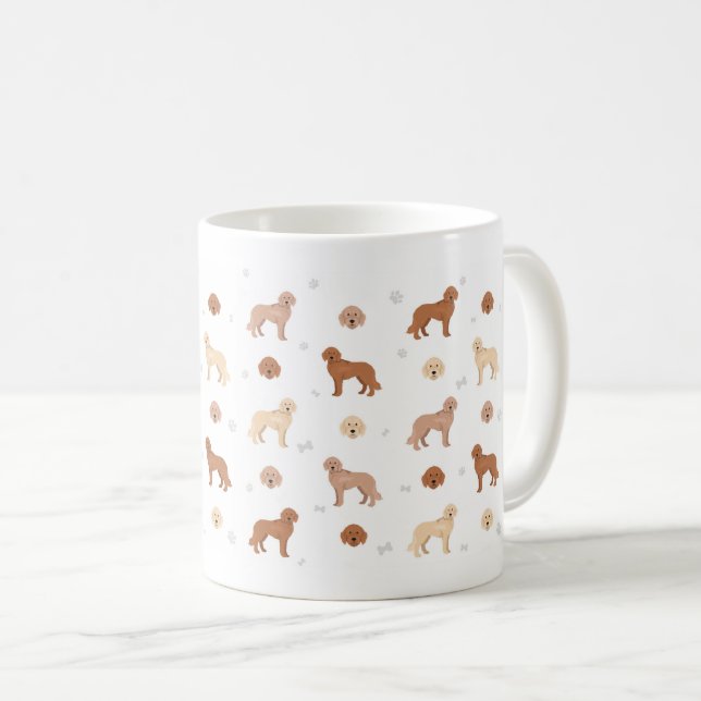 Taza De Café Labradoodle perro mug, un regalo para los amantes  (Anverso derecho)