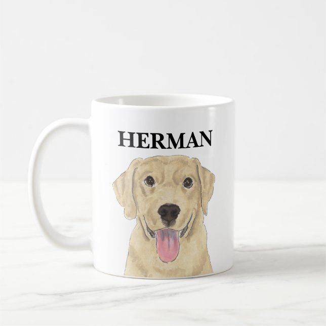 Taza De Café Labrador amarillo (Izquierda)