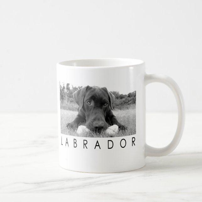 Taza De Café Labrador B&W (Derecha)