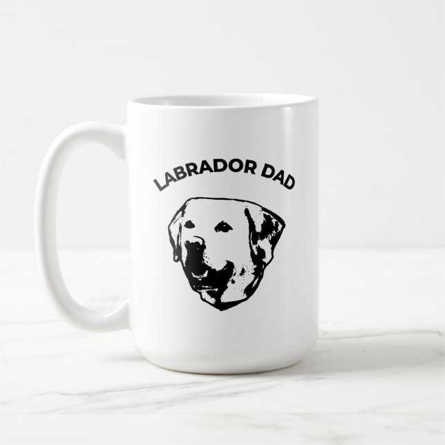 Taza De Café Labrador Dad Coffee Mug (Izquierda)