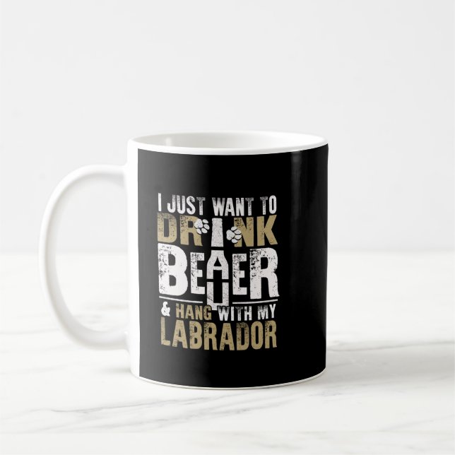 Taza De Café Labrador Dad Funny Padre's Day Lab Recuperador Per (Izquierda)
