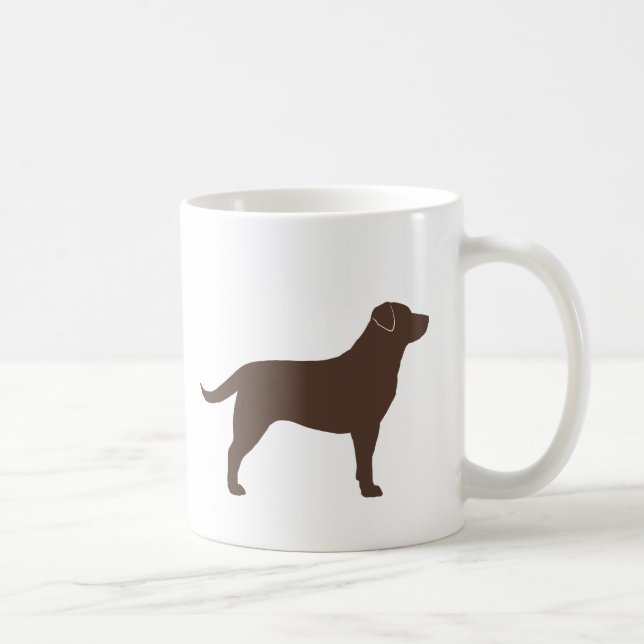 Taza De Café Labrador de chocolate recuperando siluetas de perr (Derecha)