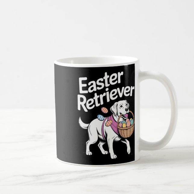 Taza De Café Labrador Golden Retriever Bunny Springs Eggings Ea (Derecha)
