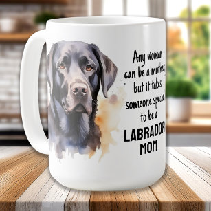 Taza De Café Labrador Mom - Black Lab Perg Lover - Día de la Ma