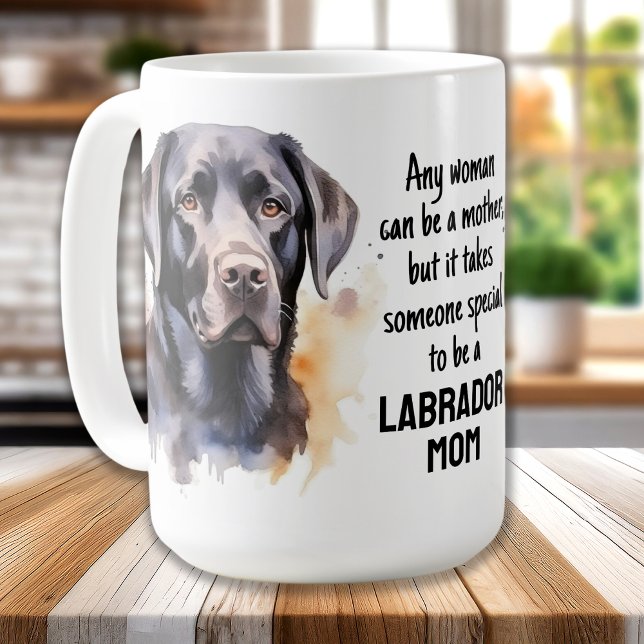 Taza De Café Labrador Mom - Black Lab Perg Lover - Día de la Ma (Subido por el creador)