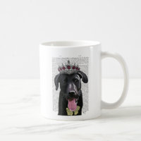 Labrador negro con tiara