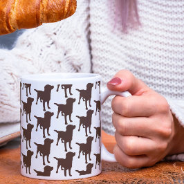 Taza De Café Labrador recupera patrón de perro de chocolate