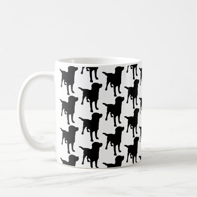 Taza De Café Labrador recupera patrón de perro negro (Izquierda)