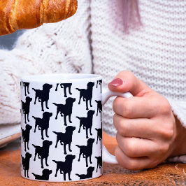 Taza De Café Labrador recupera patrón de perro negro