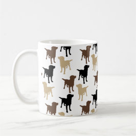 Taza De Café Labrador recupera perro de chocolate negro amarill