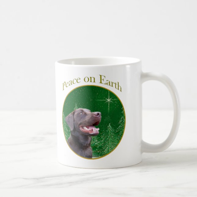 Taza De Café Labrador Recuperador (choc) Paz (Derecha)